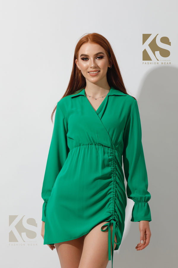 Dress Shirt With Long Sleeves - Green - GIFTSNY.US- KS Fashion Wear