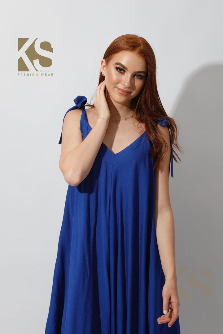 One Size Tied Up Lose Jumpsuit - Electric Blue - GIFTSNY.US- KS Fashion Wear