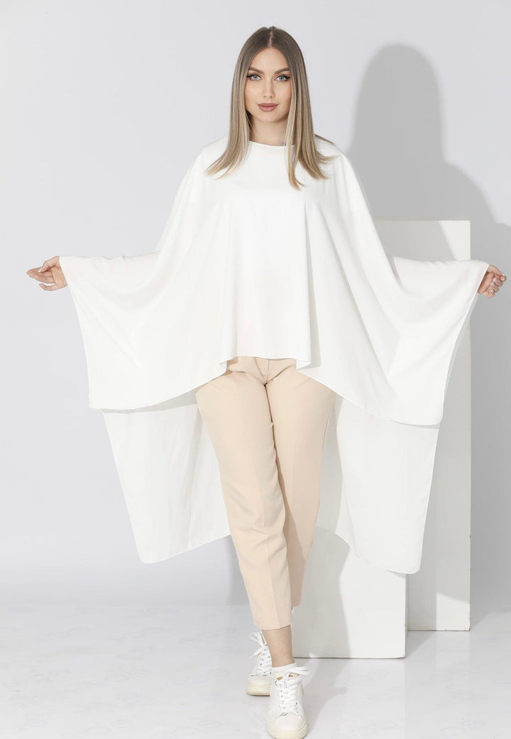 Butterfly Blouse - White - GIFTSNY.US- KS Fashion Wear