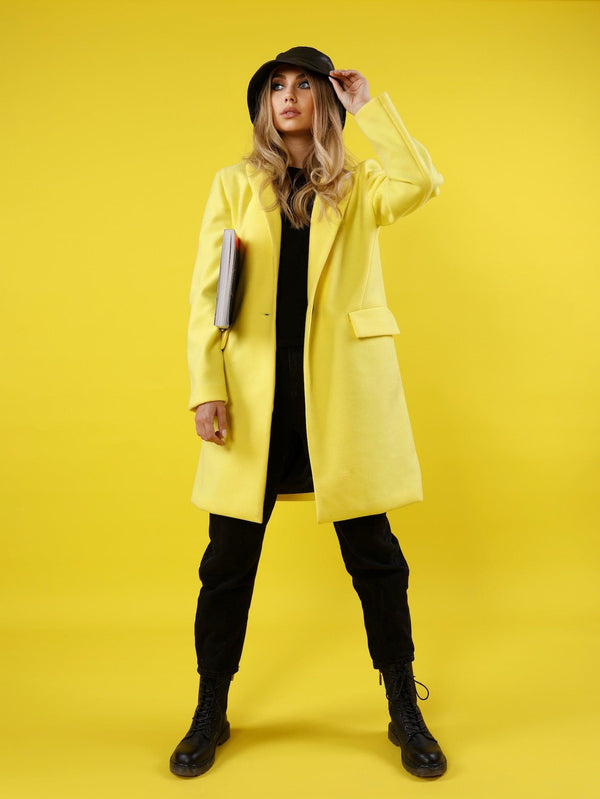 Short Coat - Yellow - GIFTSNY.US- KS Fashion Wear