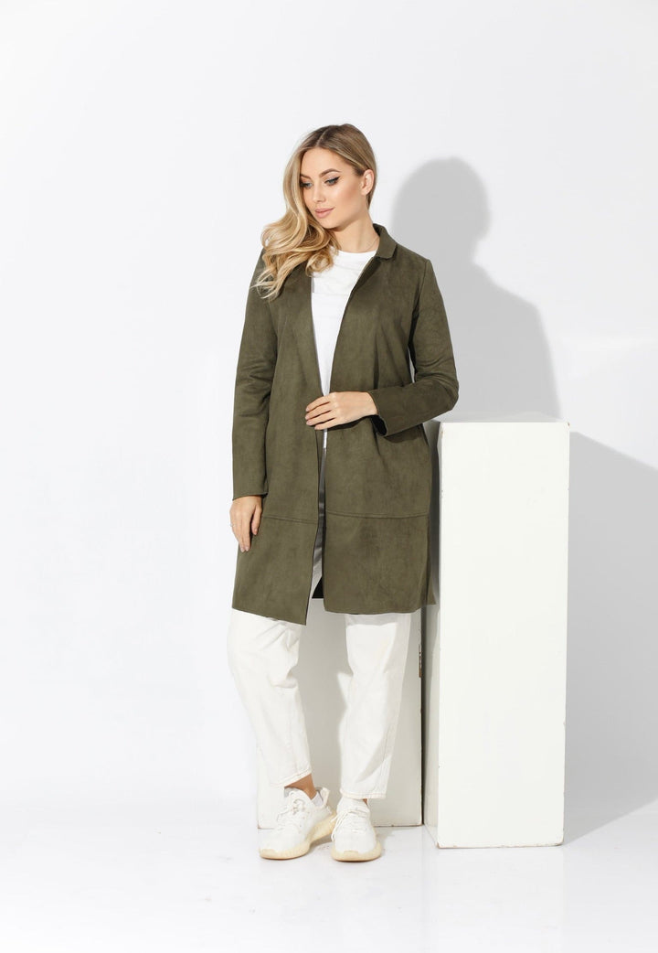 Open Front Cardigan - Olive - GIFTSNY.US- KS Fashion Wear