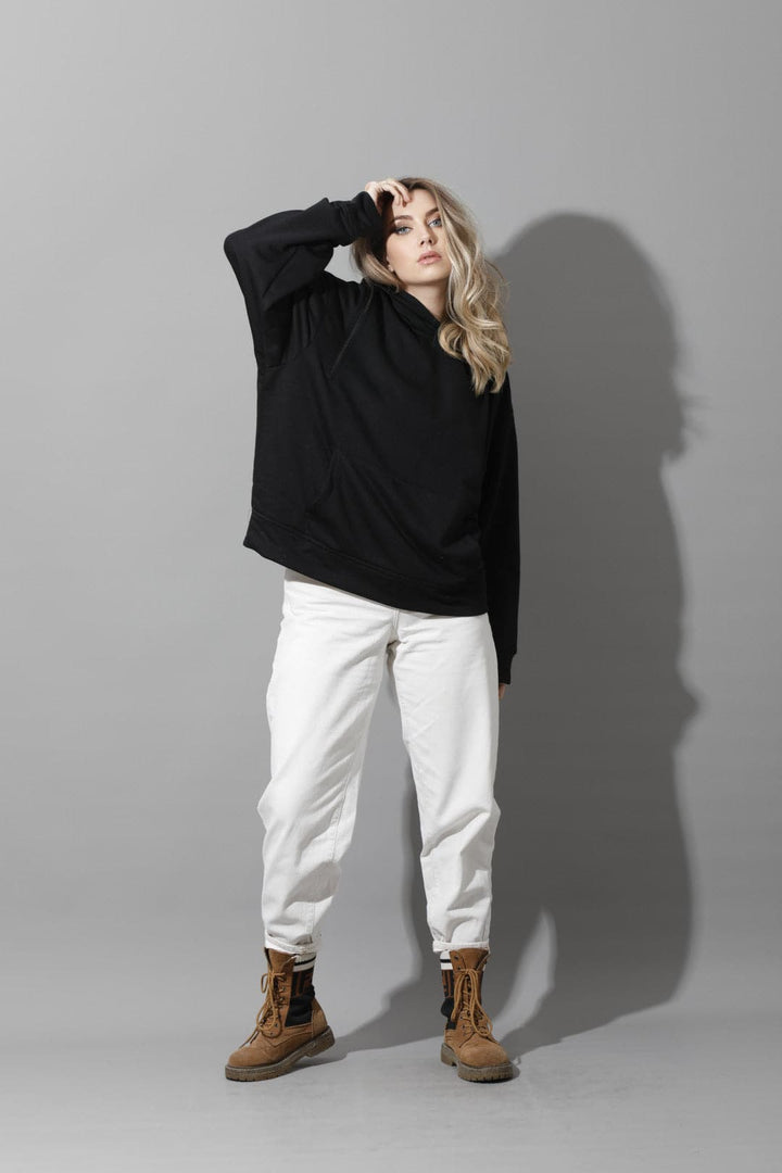 Zipped Oversized Hoodie - Black - GIFTSNY.US- KS Fashion Wear
