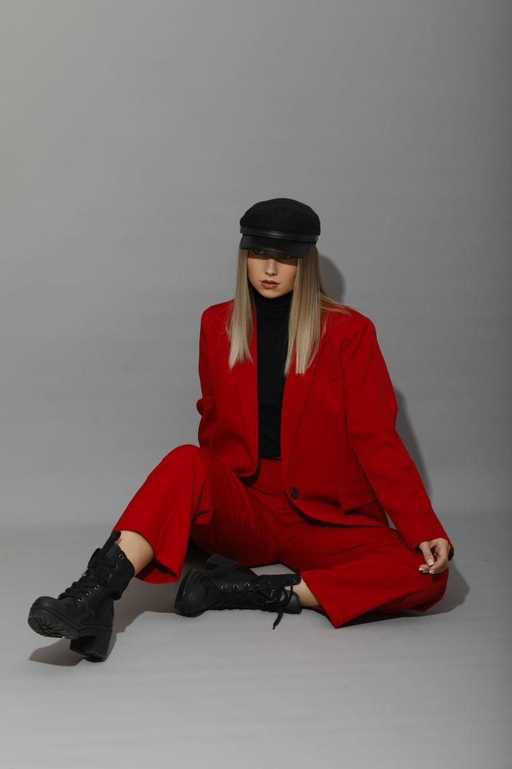 Tailored Oversized Suit - Red - GIFTSNY.US- KS Fashion Wear