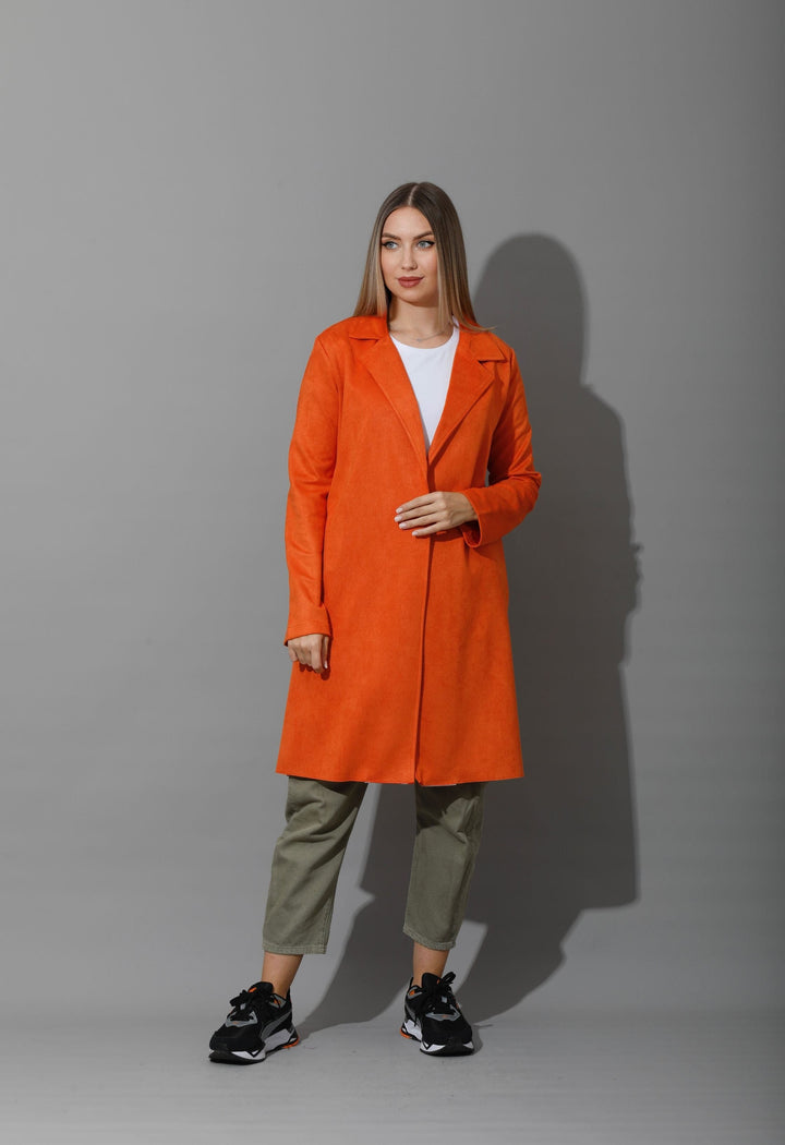 Open Front Cardigan - Orange - GIFTSNY.US- KS Fashion Wear