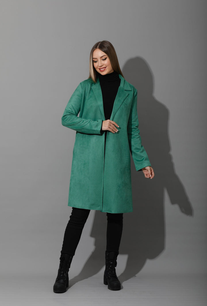 Open Front Cardigan - Green - GIFTSNY.US- KS Fashion Wear