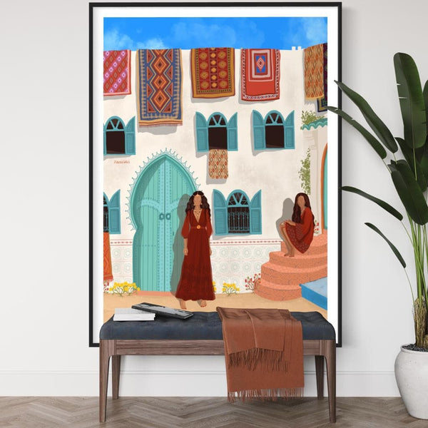 Jazeel - Moroccan Country House Tapestry - Without Frame