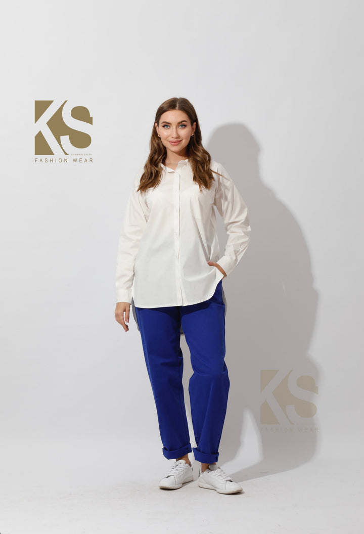 Buttons Back Shirt - OffWhite - GIFTSNY.US- KS Fashion Wear