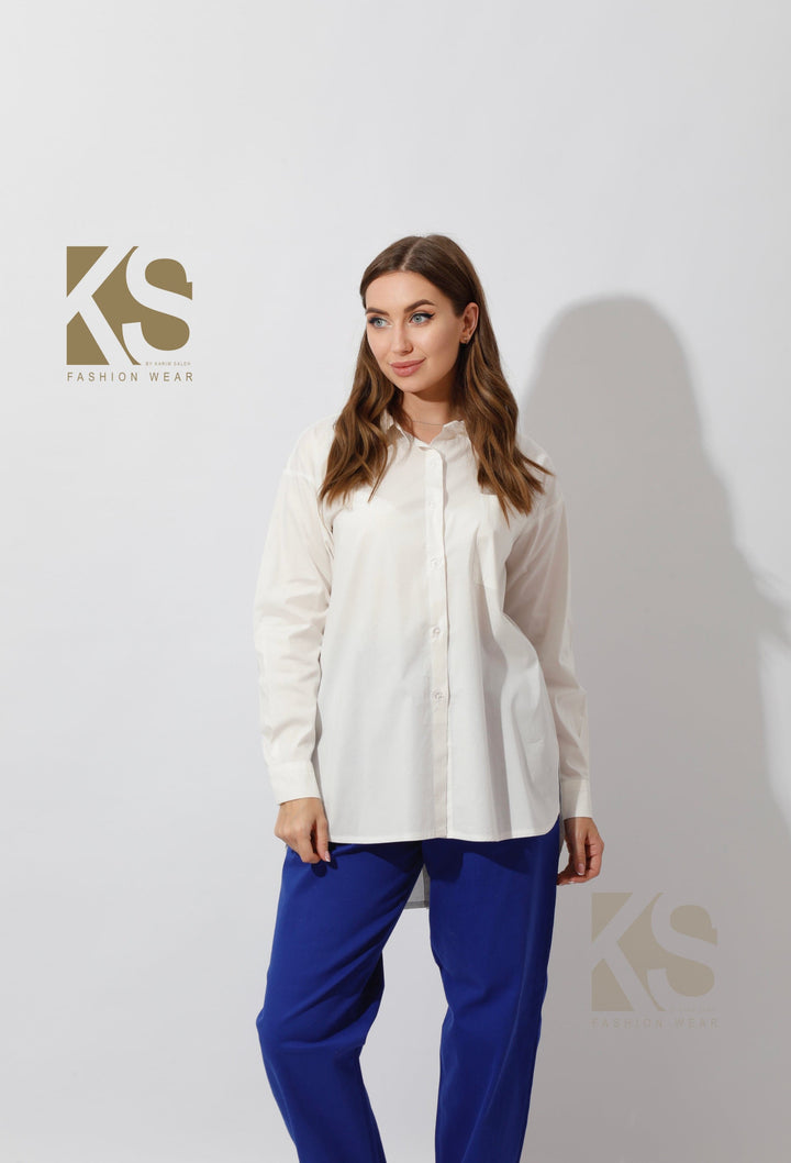 Buttons Back Shirt - OffWhite - GIFTSNY.US- KS Fashion Wear